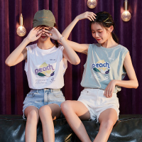 夏背心上衣女外穿ins潮无袖T恤纯棉韩版内搭打底大码工字背心白色