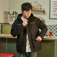 唐狮2020秋新款工装外套男连帽印花港风潮流工装夹克时尚男士秋装