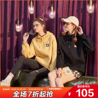 【史努比联名】唐狮2020秋装新款连帽卫衣女魔术贴纯色宽松学生潮