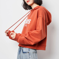 短款卫衣女2020秋季新款韩版宽松连帽长袖上衣白色春秋薄款ins潮