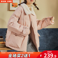 唐狮2020冬季棉衣女新款厚外套毛绒绒短款小棉袄百搭学院风宽松潮