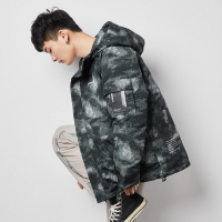 唐狮2020冬新款迷彩羽绒服男时尚连帽迷彩保暖宽松百搭潮流冬装