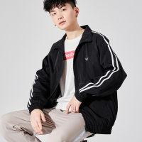 唐狮2021春季新款男外套韩版嵌条时尚立领潮流休闲男装夹克男