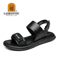 老人头凉鞋男夏季头层牛皮户外透气沙滩鞋百搭休闲舒适凉拖鞋