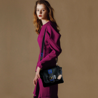 COMICO 专柜同款 女款芯灵连接单肩斜挎手提包C5869