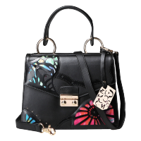 COMICO高美高女包窗花元素圆环单肩牛皮手提包C5546