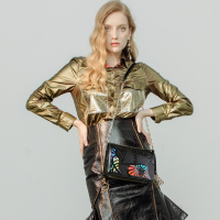 COMICO高美高女包镂空窗花元素牛皮单肩斜挎包C5547