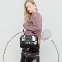 COMICO高美高女款时尚新贵蛇纹手提包单肩斜挎包C5897