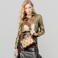 COMICO高美高女款“碧根果”元素波士顿包单肩斜挎包手提包C5977