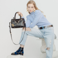 COMICO高美高女款洋光气波士顿包单肩斜挎包手提包C6118