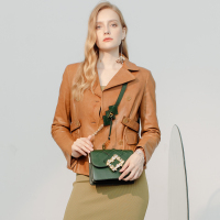 【派对女王系列】女款风琴包真皮牛皮单肩包个性闪耀女包斜挎包