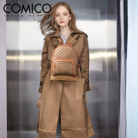 COMICO高美高女款型格压花字母双肩包女包D1010