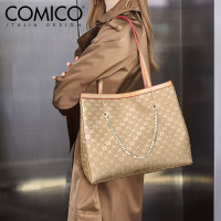 COMICO高美高女款型格压花大容量子母包托特包单肩包手提包女包D1014
