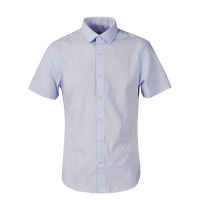 美尔雅(MAILYARD)短袖衬衫 纯棉商务男士免烫衬衣 男条纹短衬 251