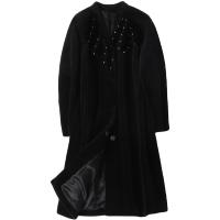 憨厚皇后2019海宁春季新款海宁羊毛大衣韩版时尚长款羊剪毛大衣女