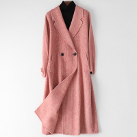 2019秋冬新款羊毛呢子大衣女士海宁时尚流行双面毛呢外套