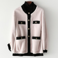 2019秋冬小香风羊毛皮时尚外套女士复合皮毛一体大衣W