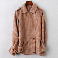 2019冬季新款双面毛呢大衣女士时尚流行羊毛呢子外套