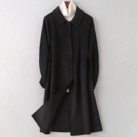 2019秋冬新款双面毛呢大衣女士时尚流行羊毛呢子外套