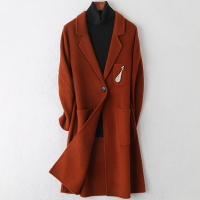 2019冬季新款时尚双面毛呢大衣流行羊毛呢子女士长款外套