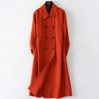 2019冬季新款羊毛呢子大衣女士时尚流行双面毛呢外套