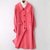 2019秋冬新款双面毛呢大衣女士时尚流行羊毛呢子外套