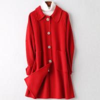 2019秋冬新款羊毛呢子大衣女士时尚流行双面毛呢外套