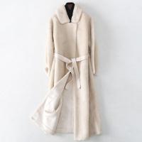 2019冬季新款复合皮毛一体大衣女士时尚羊毛皮外套