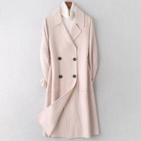 2019秋冬新款双面毛呢大衣女士时尚简约羊毛呢子外套
