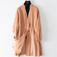 2019冬季新款羊毛呢子大衣女士时尚流行双面毛呢外套