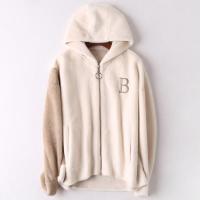 2019新款宽松休闲时尚金貂绒连帽外套女海宁仿水貂绒大衣