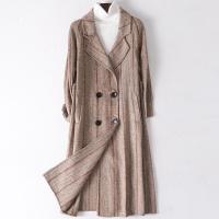 2019秋冬新款双面毛呢大衣女士时尚流行羊毛呢子外套