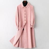 2019冬季新款流行双面毛呢大衣女士修身羊毛呢子外套