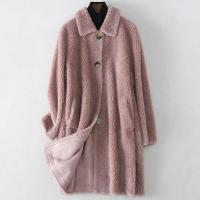 2019冬季新款复合皮毛一体大衣女士时尚羊毛皮外套