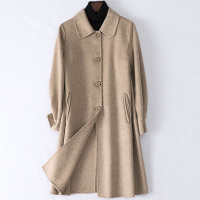 2020春季新款双面毛呢大衣女士流行时尚羊毛呢子长款外套