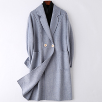 2020春季新款双面毛呢大衣女士流行时尚羊毛呢子长款外套