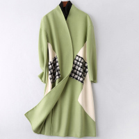 2020春冬新款羊毛呢子外套女士长款流行时尚双面毛呢大衣