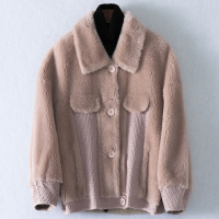 2020春冬新款羊毛皮大衣女士时尚复合皮毛一体休闲外套