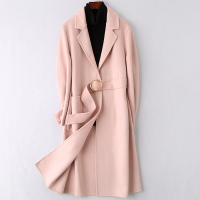 2020春冬新款双面毛呢大衣时尚流行羊毛呢子女士长款外套