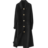 憨厚皇后全羊毛双面毛呢外套女士春秋时尚新款呢子大衣长款