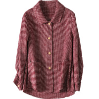 憨厚皇后 全羊毛双面毛呢外套时尚新款女士春秋呢子大衣中长款