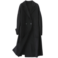 憨厚皇后全羊毛双面毛呢外套女士春秋时尚新款呢子大衣宽松长款