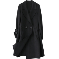 憨厚皇后 全羊毛双面毛呢外套女士春秋时尚新款呢子大衣长款