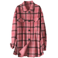 帕波仕蒂全羊毛双面毛呢外套春秋时尚新款女中长款宽松呢子大衣