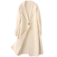 憨厚皇后双面毛呢外套女士春秋时尚新款羊毛呢子大衣宽松休闲长款