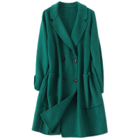 憨厚皇后羊毛双面毛呢外套女士春秋时尚新款呢子大衣休闲长款