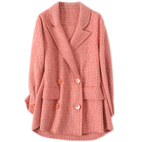 憨厚皇后羊毛双面毛呢外套女春秋时尚新款呢子大衣休闲中长款