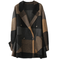 憨厚皇后羊毛双面毛呢外套女春秋时尚新款呢子大衣宽松中长款