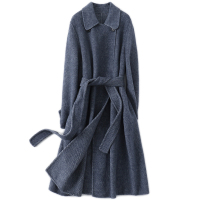 憨厚皇后双面毛呢外套女士春秋时尚新款羊毛呢子大衣修身长款休闲