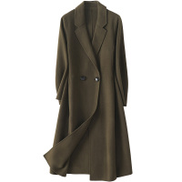 羊毛双面毛呢外套女士春秋时尚新款呢子大衣休闲长款